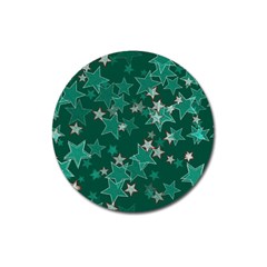 Star Seamless Tile Background Abstract Magnet 3  (round)