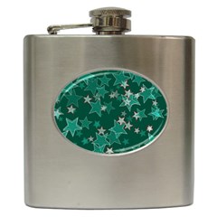 Star Seamless Tile Background Abstract Hip Flask (6 Oz)