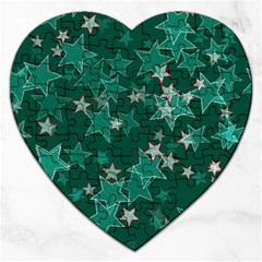 Star Seamless Tile Background Abstract Jigsaw Puzzle (heart)