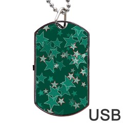 Star Seamless Tile Background Abstract Dog Tag Usb Flash (one Side)