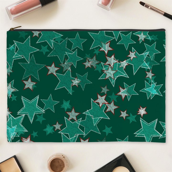 Star Seamless Tile Background Abstract Cosmetic Bag (XXXL) 