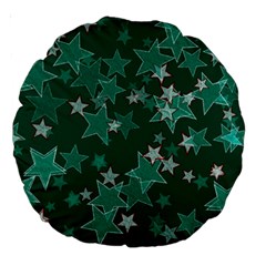 Star Seamless Tile Background Abstract Large 18  Premium Round Cushions