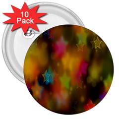 Star Background Texture Pattern 3  Buttons (10 Pack) 