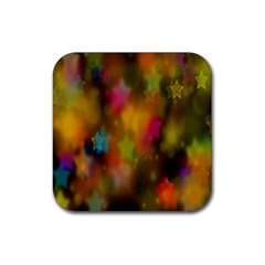 Star Background Texture Pattern Rubber Coaster (square) 