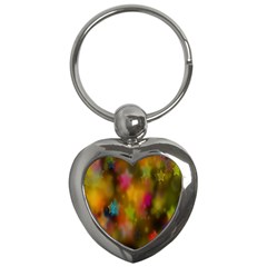 Star Background Texture Pattern Key Chains (heart)  by Amaryn4rt