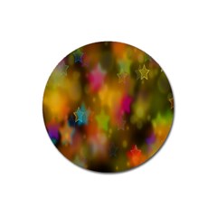 Star Background Texture Pattern Magnet 3  (round)