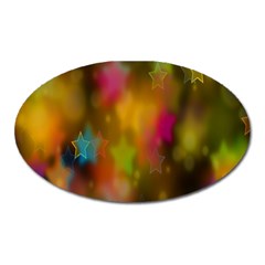 Star Background Texture Pattern Oval Magnet by Amaryn4rt