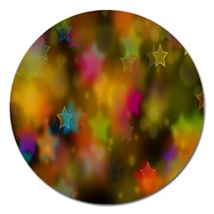 Star Background Texture Pattern Magnet 5  (round)