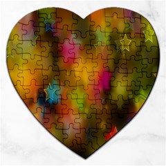 Star Background Texture Pattern Jigsaw Puzzle (heart)