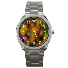 Star Background Texture Pattern Sport Metal Watch