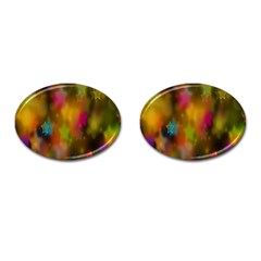 Star Background Texture Pattern Cufflinks (oval)