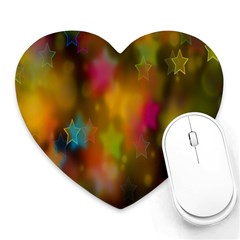 Star Background Texture Pattern Heart Mousepads