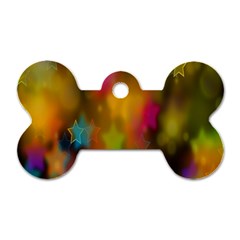 Star Background Texture Pattern Dog Tag Bone (two Sides)