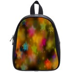 Star Background Texture Pattern School Bags (Small)  Front