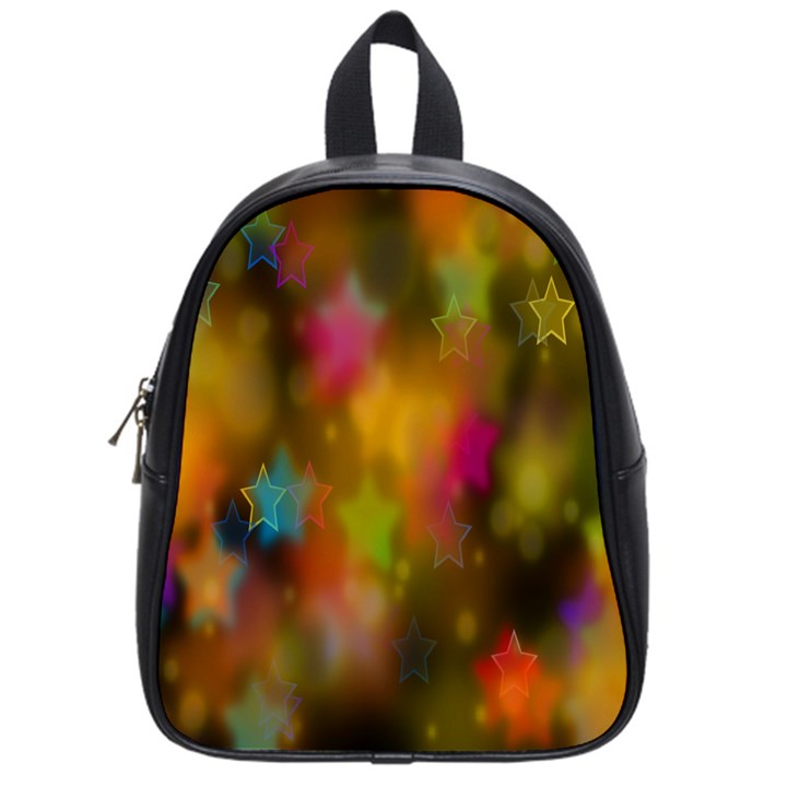 Star Background Texture Pattern School Bags (Small) 