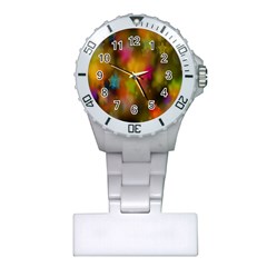 Star Background Texture Pattern Plastic Nurses Watch