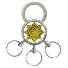 Star Pattern Tile Background Image 3-ring Key Chains