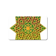 Star Pattern Tile Background Image Magnet (name Card)