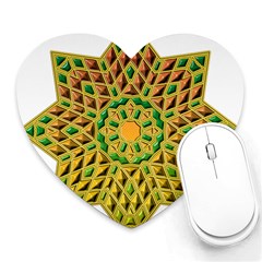 Star Pattern Tile Background Image Heart Mousepads