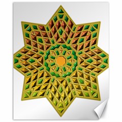 Star Pattern Tile Background Image Canvas 11  X 14  