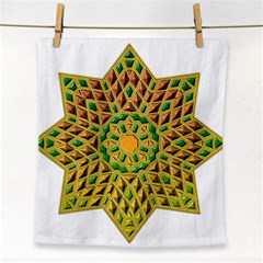 Star Pattern Tile Background Image Face Towel