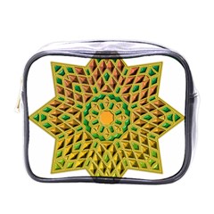 Star Pattern Tile Background Image Mini Toiletries Bags by Amaryn4rt