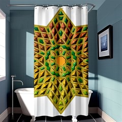 Star Pattern Tile Background Image Shower Curtain 36  X 72  (stall) 