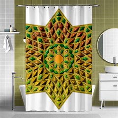 Star Pattern Tile Background Image Shower Curtain 48  X 72  (small) 