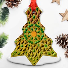 Star Pattern Tile Background Image Ornament (christmas Tree) 