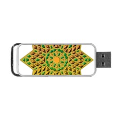 Star Pattern Tile Background Image Portable Usb Flash (one Side) by Amaryn4rt