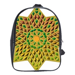 Star Pattern Tile Background Image School Bags (xl) 