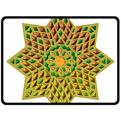 Star Pattern Tile Background Image Double Sided Fleece Blanket (large)  by Amaryn4rt