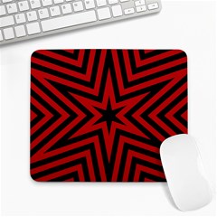 Star Red Kaleidoscope Pattern Large Mousepads