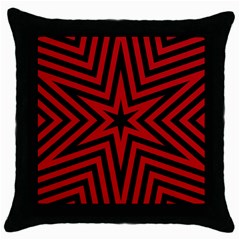 Star Red Kaleidoscope Pattern Throw Pillow Case (black)