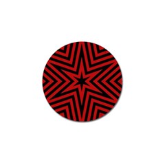 Star Red Kaleidoscope Pattern Golf Ball Marker (10 Pack) by Amaryn4rt