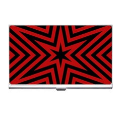 Star Red Kaleidoscope Pattern Business Card Holders