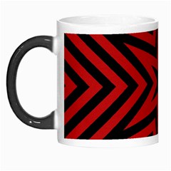 Star Red Kaleidoscope Pattern Morph Mugs by Amaryn4rt