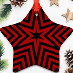 Star Red Kaleidoscope Pattern Star Ornament (Two Sides) Front