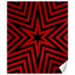 Star Red Kaleidoscope Pattern Canvas 8  X 10 