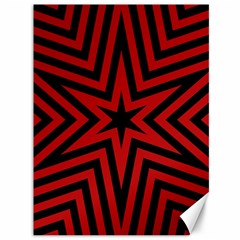 Star Red Kaleidoscope Pattern Canvas 36  X 48   by Amaryn4rt