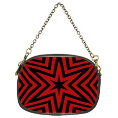 Star Red Kaleidoscope Pattern Chain Purses (two Sides) 