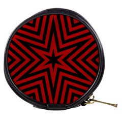 Star Red Kaleidoscope Pattern Mini Makeup Bags by Amaryn4rt