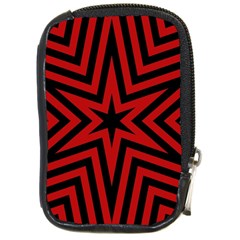 Star Red Kaleidoscope Pattern Compact Camera Cases