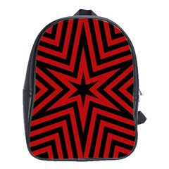 Star Red Kaleidoscope Pattern School Bags(large) 