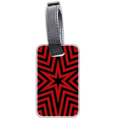 Star Red Kaleidoscope Pattern Luggage Tags (two Sides)