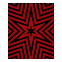 Star Red Kaleidoscope Pattern Shower Curtain 60  X 72  (medium)  by Amaryn4rt