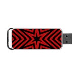 Star Red Kaleidoscope Pattern Portable USB Flash (One Side) Front