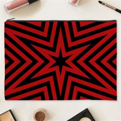 Star Red Kaleidoscope Pattern Cosmetic Bag (xxxl) 