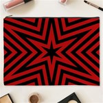 Star Red Kaleidoscope Pattern Cosmetic Bag (XXXL)  Front