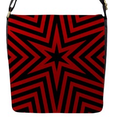 Star Red Kaleidoscope Pattern Flap Messenger Bag (s)